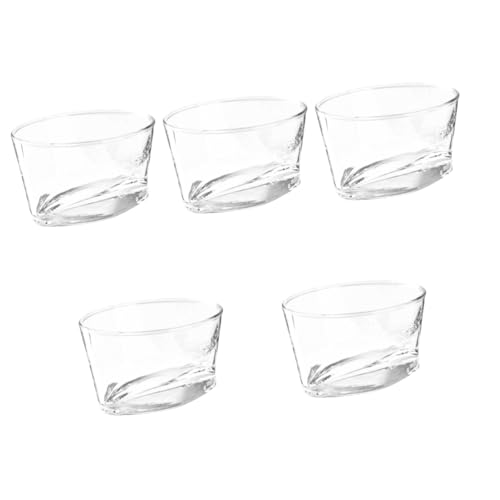 BESTonZON 5 Stück Glas-Dessertbecher Mousse-Schalen Große Suppenschüssel Transparente -Schalen Rührschüsseln Glas-Joghurt-Behälter Behälter Für Lebensmittel Dessert-Aufbewahrung von BESTonZON