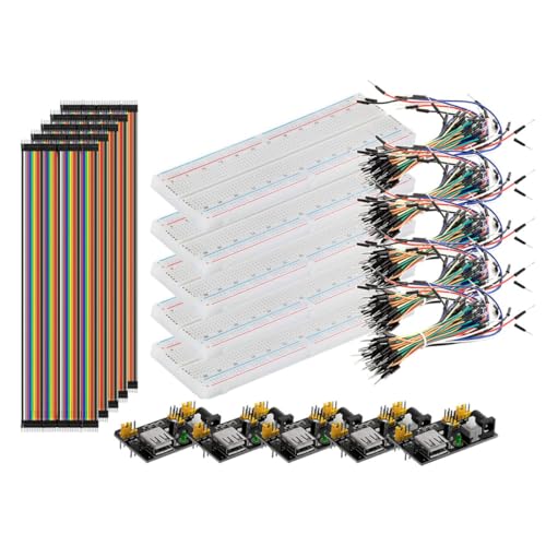 BESTonZON 830 Leistungsmodul Jumper Steckbrett-Kit Stromverteilungsmodul Breadboard-Überbrückungskabel-Kit Lernset fürs Steckbrett gewidmet Breadboard-Linie -Linie Suite einstellen von BESTonZON