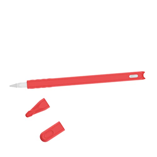 BESTonZON Silikonhülle 3 STK Schutztasche für Stylus-Stift Federmäppchen 2 Stift bleistifte schreiblernbleistift Schutzkappe Schutzbeutel Handschrift Ärmel zweite Generation rot von BESTonZON
