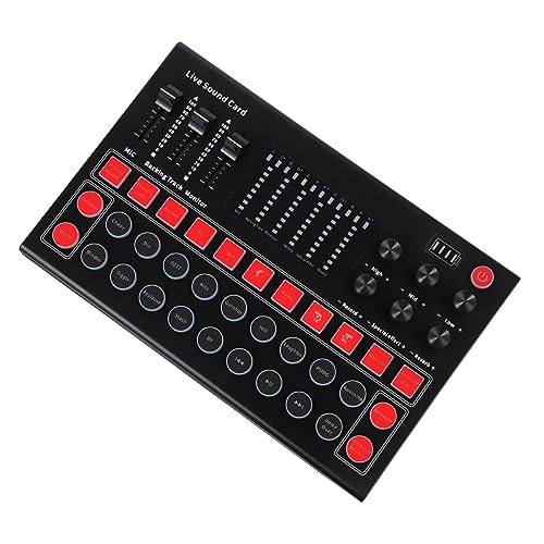 BESTonZON Soundkarte für Live-Geräte Audio-Soundkarten Ton für Live-Streaming DJ-Ausrüstung DJ-Mixer Werkzeug zum Ändern der Computerstimme Stimmwechsler extern Rührgerät Schnittstellenkarte von BESTonZON