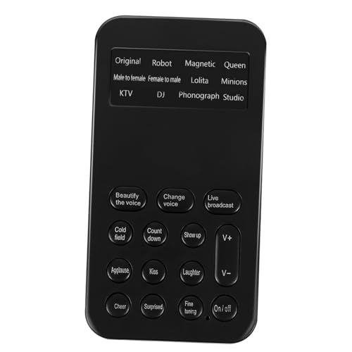 BESTonZON Stimmwechsler Computer-Sprachwechsler Mikrofon-Sprachwechsler Handy-Soundkarte Geräte Konverter Werkzeug Live-Übertragung Soundkarte Stimmenwechsler für Handlich Telefon Abs von BESTonZON