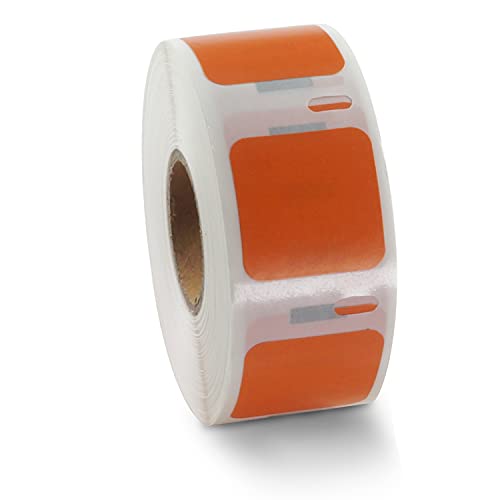 BETCKEY - 2 Rollen Orange Mehrzwecketiketten (Klein) Kompatibel mit DYMO S0929120, 25mm x 25mm, 1500 Farbige Etiketten für LabelWriter 450 Serie und 4XL von BETCKEY
