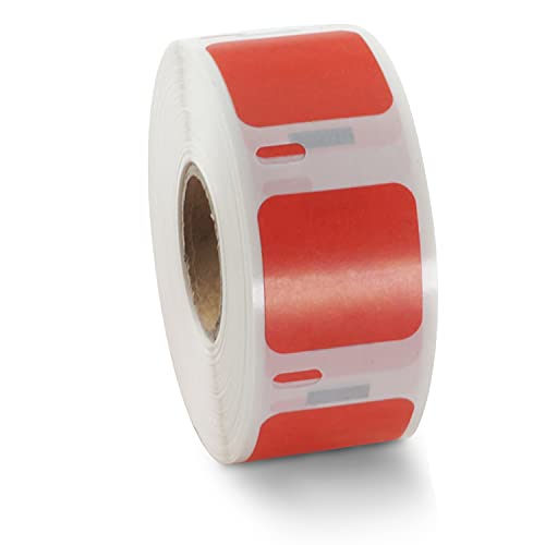 BETCKEY - 2 Rollen Rot Mehrzwecketiketten (Klein) Kompatibel mit DYMO S0929120, 25mm x 25mm, 1500 Farbige Etiketten für LabelWriter 450 Serie und 4XL von BETCKEY