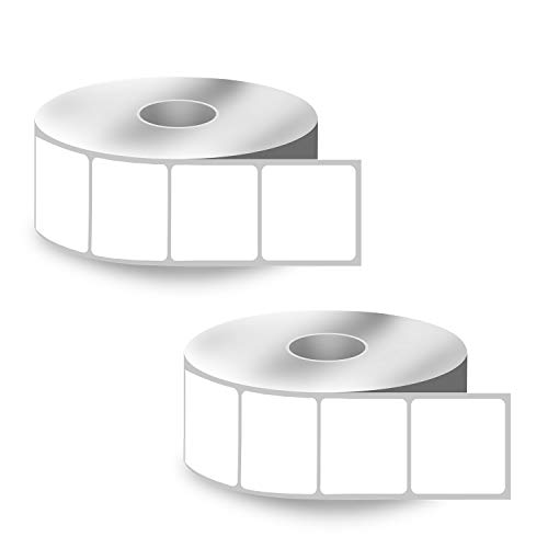 BETCKEY - 25mm x 25mm(1 in x 1 in) Perforierte Quadratischer QR Code Thermoetiketten Kompatibel mit Zebra und weiteren Druckern [2 Rollen/2760 Etiketten] von BETCKEY