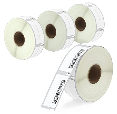 BETCKEY - 4 Rollen 99017 Selbstklebende Etiketten Kompatibel mit DYMO S0722460, 12mm x 50mm, 880 Etiketten für Hängemappen für LabelWriter 450 Serie und 4XL von BETCKEY