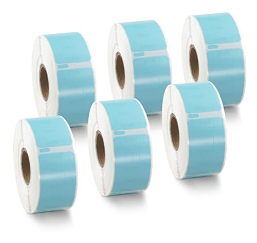 BETCKEY - 6 Rollen Blau Mehrzwecketiketten/Rücksendeetiketten Kompatibel mit DYMO 11355(S0722550), 19mm x 51mm, 3000 Farbige Etiketten für LabelWriter 450 Serie und 4XL von BETCKEY