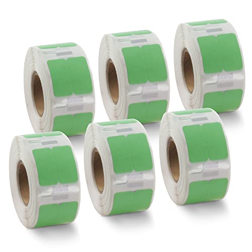 BETCKEY - 6 Rollen Grün Mehrzwecketiketten (Klein) Kompatibel mit DYMO 11353(S0722530), 13mm x 25mm, 6000 Farbige Etiketten für LabelWriter 450 Serie und 4XL von BETCKEY