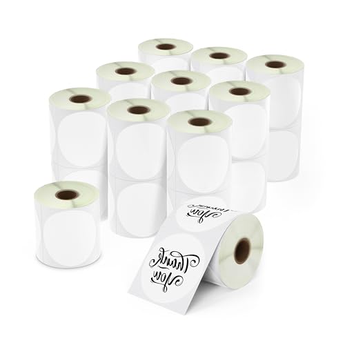 BETCKEY - 76 mm runde Etiketten kompatibel mit Zebra & More Etikettendrucker, perforiert [20 Rollen, 27600 Etiketten] von BETCKEY