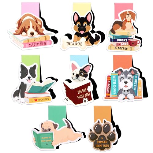 BETESSIN Magnetische Lesezeichen Kinder Einschulung - 8 Stück Hunde Lesezeichen Magnetisch Kinder - Kleine Geschenke für Schüler, Buchliebhaber, Schultüte Füllen Ideen, Mitgebsel Kindergeburtstag BETESSIN Magnetische Lesezeichen Kinder Einschulung - 8 Stück Hunde Lesezeichen Magnetisch Kinder - Kleine Geschenke für Schüler, Buchliebhaber, Schultüte Füllen Ideen, Mitgebsel Kindergeburtstag von BETESSIN