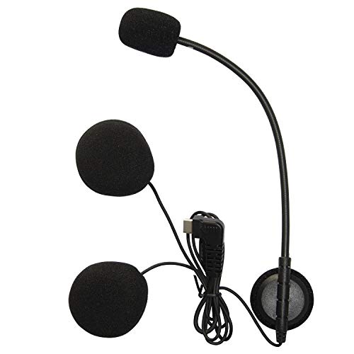 USB Typ C Mikrofon und Kopfhörer für Motorrad Headset Bluetooth Kommunikationssystem BT-S2 und BT-S3 (USB C, hartes Mikrofon) von BETOWEY