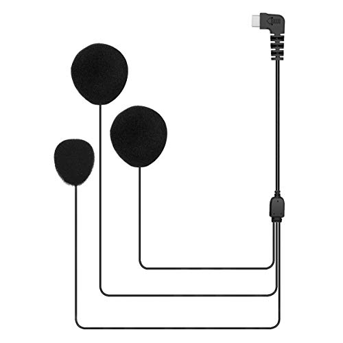 USB Typ C Mikrofon und Kopfhörer für Motorrad Headset Bluetooth Kommunikationssystem BT-S2 und BT-S3 (USB C, weiches Mikrofon) von BETOWEY