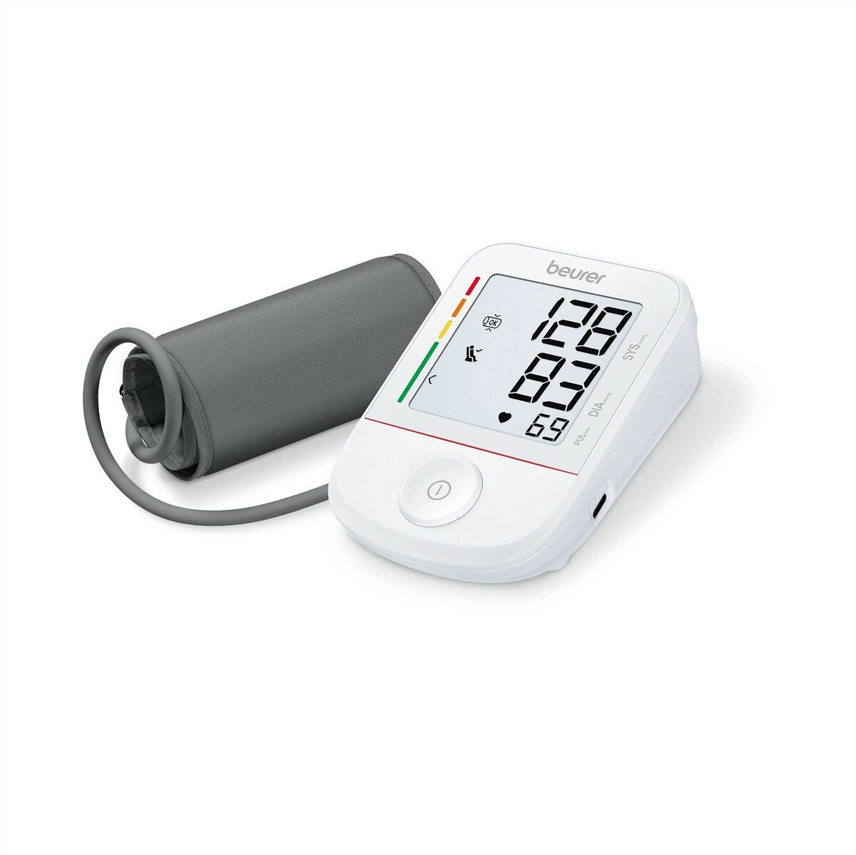 BEURER BM 38 Oberarm-Blutdruckmessgerät (Vollautomatische Blutdruck- und Pulsmessung am Oberarm, Inflation-Technology, Arrhythmie-Erkennung, Risiko-Indikator, XL-Display, inkl. 4 x 1,5V AAA Batterien, optionaler Netzanschluss über USB-C, Werte können in d BEURER BM 38 Oberarm-Blutdruckmessgerät (Vollautomatische Blutdruck- und Pulsmessung am Oberarm, Inflation-Technology, Arrhythmie-Erkennung, Risiko-Indikator, XL-Display, inkl. 4 x 1,5V AAA Batterien, optionaler Netzanschluss über USB-C, Werte können in d von BEURER