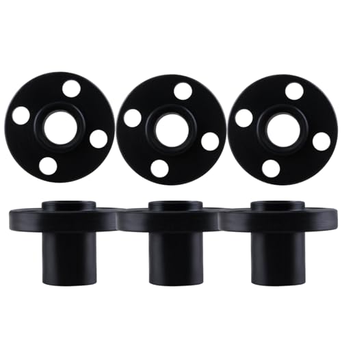 BEVDICNC T8-Mutter 6 Stücke T8 Gewindespindel Mutter Leitspindelsteigung 2mm Gewinde 8mm Schwarz Kompatibel 3D-Drucker-Teile von BEVDICNC