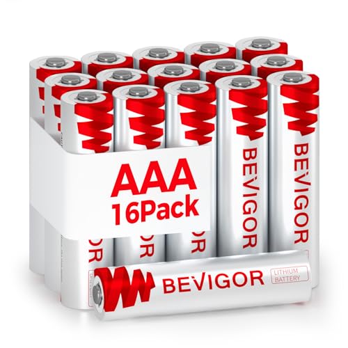 BEVIGOR AAA Lithium-Batterien 16 Stück, 1.5V 1200mAh High Capacity AAA-Batterien, Nicht Wiederaufladbare AAA-Batterien, Geeignet Für Taschenlampen, Spielzeug und Andere Arten von Haushaltsgeräten BEVIGOR AAA Lithium-Batterien 16 Stück, 1.5V 1200mAh High Capacity AAA-Batterien, Nicht Wiederaufladbare AAA-Batterien, Geeignet Für Taschenlampen, Spielzeug und Andere Arten von Haushaltsgeräten von BEVIGOR