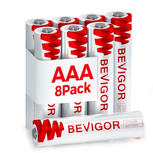 BEVIGOR AAA Lithium-Batterien 8 Stück, 1.5V 1200mAh High Capacity AAA-Batterien, Nicht Wiederaufladbare AAA-Batterien, Geeignet Für Taschenlampen, Spielzeug und Andere Arten von Haushaltsgeräten BEVIGOR AAA Lithium-Batterien 8 Stück, 1.5V 1200mAh High Capacity AAA-Batterien, Nicht Wiederaufladbare AAA-Batterien, Geeignet Für Taschenlampen, Spielzeug und Andere Arten von Haushaltsgeräten von BEVIGOR