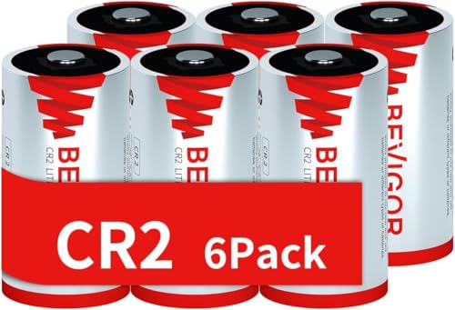 Bevigor CR2 Lithium-Batterie, 900mAh 3V High Power CR2 Nicht wiederaufladbar Lithium-Batterie für Kameras, Golf-Entfernungsmesser, Taschenlampen und andere Geräte, 6 Stück von BEVIGOR
