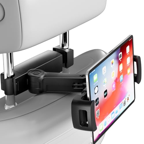BEWISER Kfz-Kopfstützen-Tablet-Halterung, Autoreise, iPad-Halterung für Kinder und Erwachsene, 360° drehbarer Winkel, verstellbar, universelle Autohalterung für 11,9–32,8 cm (4,7–12,9 Zoll) Tablets von BEWISER