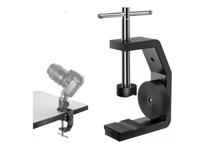 BEXIN Kamerazubehör-Set 175mm C-Klemme Feste Tischklemme Halterung Aluminium für DSLR-Kamera von BEXIN