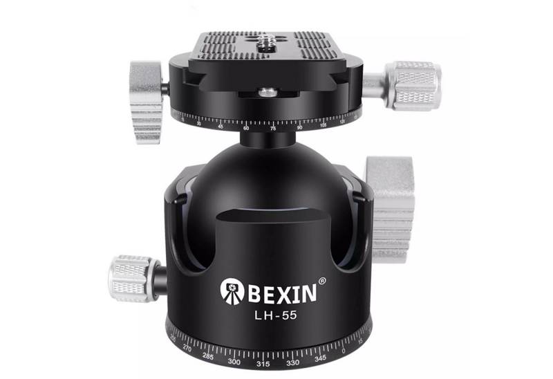 BEXIN Panoramakopf 55mm Doppelter Panorama-Stativkopf Platte für DSLR-Kamera von BEXIN