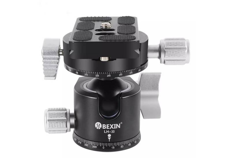BEXIN Panoramakopf Doppelter Panorama-Stativkopf 60mmSchnellwechselplatte für DSLR-Kamera von BEXIN