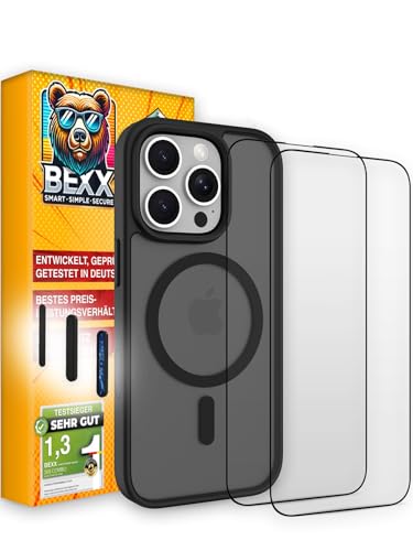 BEXX 360 Guard | Rundum-Sorglos-Paket | Für iPhone 16 Pro Max | Stoßfeste Hülle + 2X 9H Hochleistungs Schutzgläser | Maximaler Rundumschutz | Für MagSafe von BEXX smart simple secure