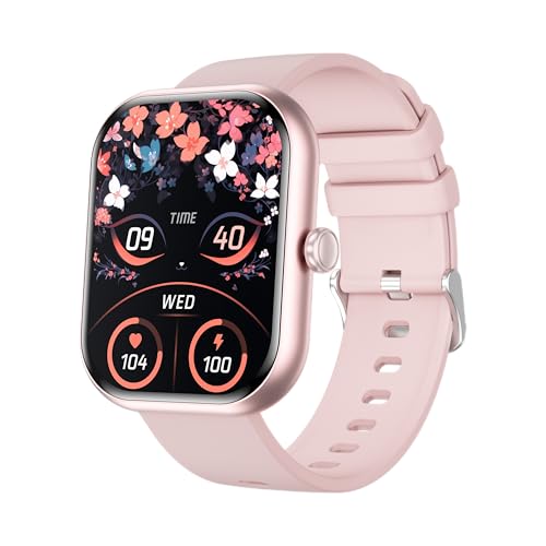 BEYCED Fitness Uhr Herren Damen, 2.01 Zoll mit Annehmen/Anrufen, 100+ Sport Smart Watch mit Herzfrequenz Monitor/Schlaf/Schrittzähler, Fitness Tracker für Android iOS (Rosa) von BEYCED