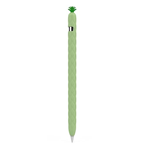 BEYEE Federmäppchen Silikon Weiche Schutzhülle Zubehör (niedliches Obstform-Design) Kompatibel mit Apple Pencil 1. Generation (grün) von BEYEE