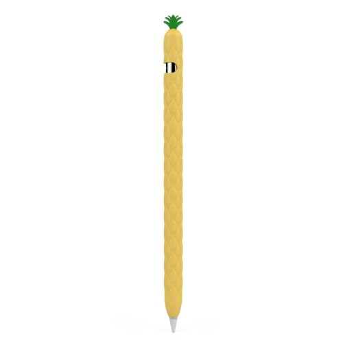 BEYEE Pencil Case Silicone Soft Protective Cover Accessories (Cute Fruit Shape Design) Compatible with Apple Pencil (Gelb,1st) von BEYEE
