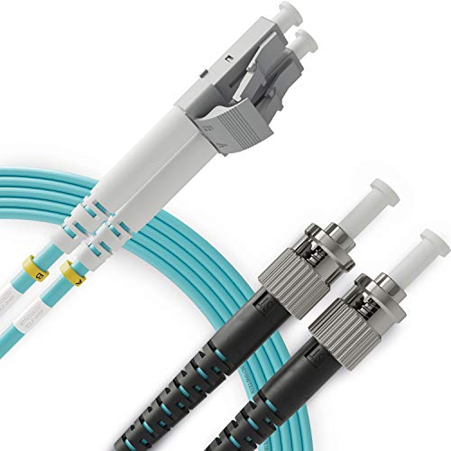 BEYONDTECH LWL-Kabel LC zu ST OM3 Duplex Multimode (2 Meter) - UPC/UPC Double LWL-Patchkabel - 50/125 (LSZH) von BEYONDTECH