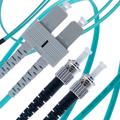 BEYONDTECH LWL-Kabel SC zu ST OM3 Duplex Multimode (25 Meter) - UPC/UPC Double LWL-Patchkabel - 50/125 (LSZH) von BEYONDTECH