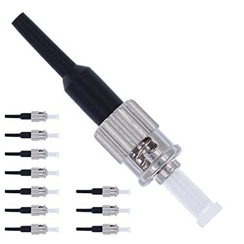 Fiber-Optik Anschlüsse pre-polished Glasfaser Anschluss Multimode (10 Pack) beyondtech Multimode Verbinder ST 0.9mm von BEYONDTECH