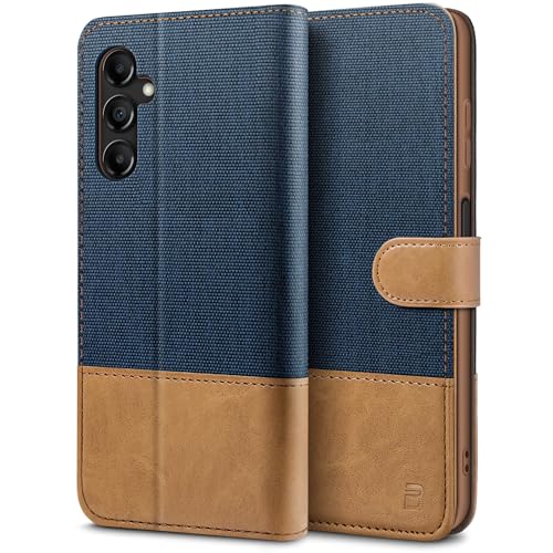 BEZ Handyhülle für Samsung Galaxy A14 Hülle, Tasche Kompatibel für Samsung A14, Schutzhüllen aus Klappetui mit Kreditkartenhaltern, Ständer, Magnetverschluss, Blaue Marine BEZ Handyhülle für Samsung Galaxy A14 Hülle, Tasche Kompatibel für Samsung A14, Schutzhüllen aus Klappetui mit Kreditkartenhaltern, Ständer, Magnetverschluss, Blaue Marine von BEZ