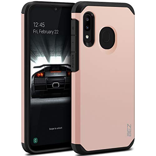 BEZ Handyhülle für Samsung Galaxy A20e Hülle, Tasche Stoßfestes Kompatibel für Samsung A20e, [Heavy Duty Serie] Outdoor Dual Layer Armor Case Handy Schutzhülle Robuste, Rosa Gold von BEZ