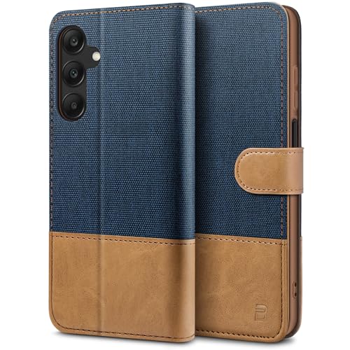BEZ Handyhülle für Samsung Galaxy A25 5G Hülle, Tasche Kompatibel mit Samsung A25 5G, Schutzhüllen aus Klappetui mit Kreditkartenhaltern, Ständer, Magnetverschluss, Blaue Marine BEZ Handyhülle für Samsung Galaxy A25 5G Hülle, Tasche Kompatibel mit Samsung A25 5G, Schutzhüllen aus Klappetui mit Kreditkartenhaltern, Ständer, Magnetverschluss, Blaue Marine von BEZ
