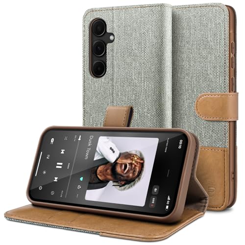 BEZ Handyhülle für Samsung Galaxy A35 5G Hülle, Tasche Kompatibel für Samsung A35 5G, Schutzhüllen aus Klappetui mit Kreditkartenhaltern, Ständer, Magnetverschluss, Grau BEZ Handyhülle für Samsung Galaxy A35 5G Hülle, Tasche Kompatibel für Samsung A35 5G, Schutzhüllen aus Klappetui mit Kreditkartenhaltern, Ständer, Magnetverschluss, Grau von BEZ