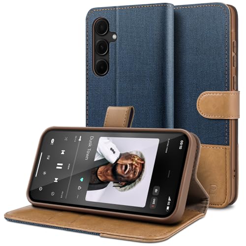 BEZ Handyhülle für Samsung Galaxy A35 5G Hülle, Tasche Kompatibel für Samsung A35 5G, Schutzhüllen aus Klappetui mit Kreditkartenhaltern, Ständer, Magnetverschluss, Blaue Marine BEZ Handyhülle für Samsung Galaxy A35 5G Hülle, Tasche Kompatibel für Samsung A35 5G, Schutzhüllen aus Klappetui mit Kreditkartenhaltern, Ständer, Magnetverschluss, Blaue Marine von BEZ