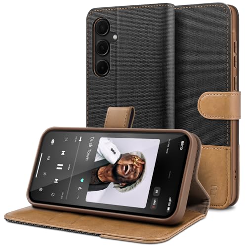 BEZ Handyhülle für Samsung Galaxy A35 5G Hülle, Tasche Kompatibel für Samsung A35 5G, Schutzhüllen aus Klappetui mit Kreditkartenhaltern, Ständer, Magnetverschluss, Schwarz BEZ Handyhülle für Samsung Galaxy A35 5G Hülle, Tasche Kompatibel für Samsung A35 5G, Schutzhüllen aus Klappetui mit Kreditkartenhaltern, Ständer, Magnetverschluss, Schwarz von BEZ