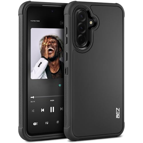 BEZ Handyhülle für Samsung Galaxy A36 5G Hülle, Robuste Hochleistungshülle, Militärqualität, Staubdichte, rutschfeste Dauerhafte Schutzhülle für Samsung A36 5G, Schwarz von BEZ