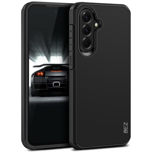 BEZ Handyhülle für Samsung Galaxy A56 5G Hülle, Tasche Stoßfestes Kompatibel mit Galaxy A56 5G / Samsung A36 5G, [Heavy Duty Serie] Outdoor Dual Layer Armor Case Handy Schutzhülle Robuste, Schwarz von BEZ