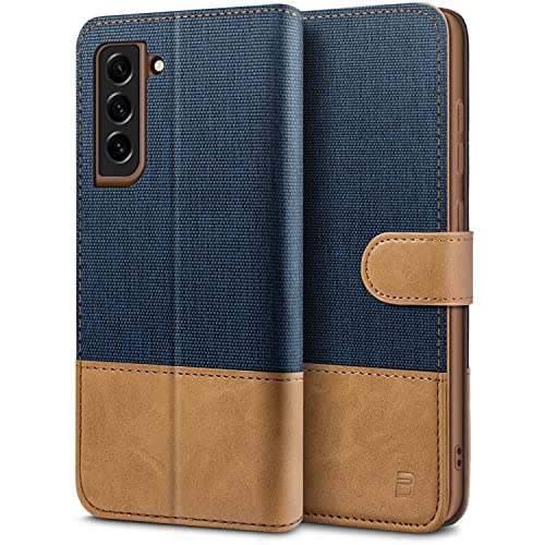 BEZ Handyhülle für Samsung Galaxy S21 FE Hülle, Tasche Kompatibel für Samsung S21 FE, Schutzhüllen aus Klappetui mit Kreditkartenhaltern, Ständer, Magnetverschluss, Blaue Marine BEZ Handyhülle für Samsung Galaxy S21 FE Hülle, Tasche Kompatibel für Samsung S21 FE, Schutzhüllen aus Klappetui mit Kreditkartenhaltern, Ständer, Magnetverschluss, Blaue Marine von BEZ