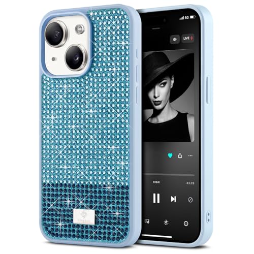 BEZ Handyhülle für iPhone 14 Plus Hülle Glitzer, Sparkle Diamond Crystal Bling Hülle mit Bling & Co. Serie für iPhone 14 Plus, Bright Turquoise Blue BEZ Handyhülle für iPhone 14 Plus Hülle Glitzer, Sparkle Diamond Crystal Bling Hülle mit Bling & Co. Serie für iPhone 14 Plus, Bright Turquoise Blue von BEZ