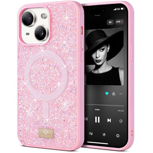 BEZ Handyhülle für iPhone 15 Plus Hülle Glitzer, Kompatibel mit MagSafe, Sparkle Diamond Crystal Bling Hülle mit Bling & Co. Serie, Magnetisch Hülle für iPhone 15 Plus, Flamingo rosa BEZ Handyhülle für iPhone 15 Plus Hülle Glitzer, Kompatibel mit MagSafe, Sparkle Diamond Crystal Bling Hülle mit Bling & Co. Serie, Magnetisch Hülle für iPhone 15 Plus, Flamingo rosa von BEZ