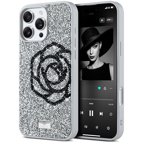 BEZ Handyhülle für iPhone 16 Pro Max Hülle Glitzer, Sparkle Diamond Crystal Bling Hülle mit Bling & Co. Serie für iPhone 16 Pro Max, Grau BEZ Handyhülle für iPhone 16 Pro Max Hülle Glitzer, Sparkle Diamond Crystal Bling Hülle mit Bling & Co. Serie für iPhone 16 Pro Max, Grau von BEZ