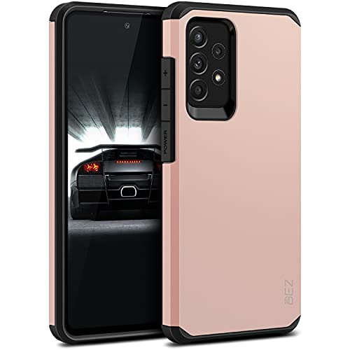 BEZ Hülle für Samsung A52 Hülle, Hülle für Samsung Galaxy A52s 5G Hülle, Handyhülle Stoßfestes Kompatibel für Galaxy A52 / A52s [Heavy Duty] Outdoor Dual Layer Armor Case Handy Robuste, Rosa Gold von BEZ
