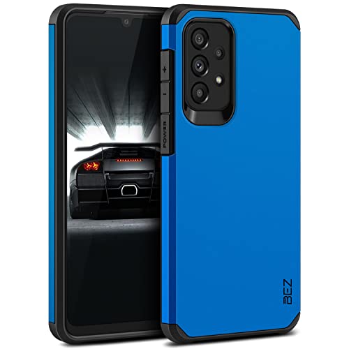 BEZ Hülle für Samsung Galaxy A33 5G Hülle, Handyhülle Tasche Stoßfestes Kompatibel für Samsung A33 5G, [Heavy Duty Serie] Outdoor Dual Layer Armor Case Handy Schutzhülle Robuste, Blaue Marine von BEZ