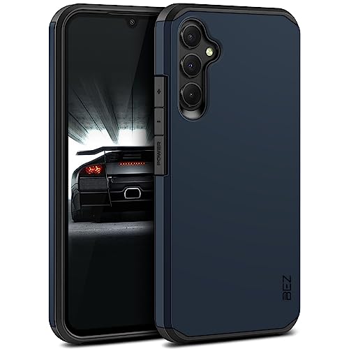 BEZ Hülle für Samsung Galaxy A34 5G Hülle, Handyhülle Tasche Stoßfestes Kompatibel für Samsung A34 5G, [Heavy Duty Serie] Outdoor Dual Layer Armor Case Handy Schutzhülle Robuste, Dunkelblau von BEZ