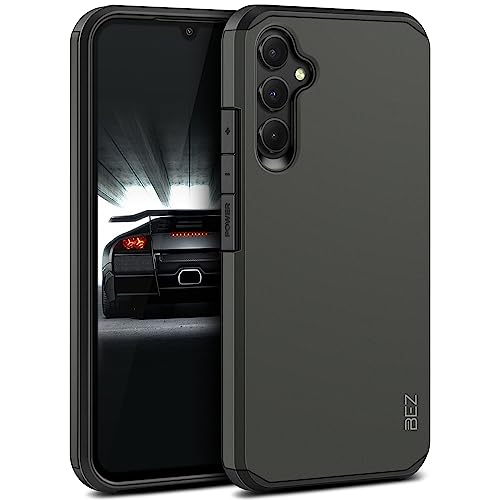 BEZ Hülle für Samsung Galaxy A34 5G Hülle, Handyhülle Tasche Stoßfestes Kompatibel mit Samsung A34 5G, [Heavy Duty Serie] Outdoor Dual Layer Armor Case Handy Schutzhülle Robuste, Grau von BEZ