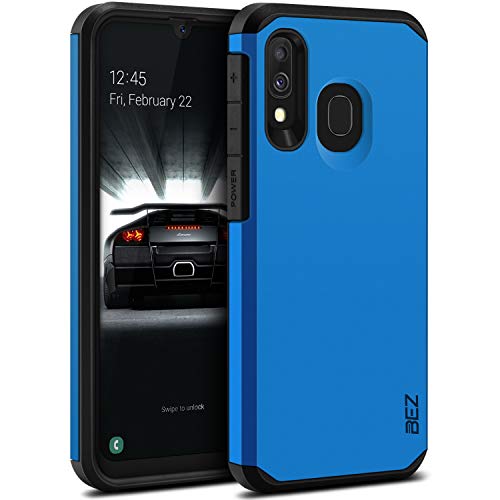 BEZ Samsung A40 Hülle, Tasche Stoßfestes Kompatibel für Samsung Galaxy A40, [Heavy Duty Serie] Outdoor Dual Layer Armor Case Handy Schutzhülle Robuste, Blaue Marine von BEZ