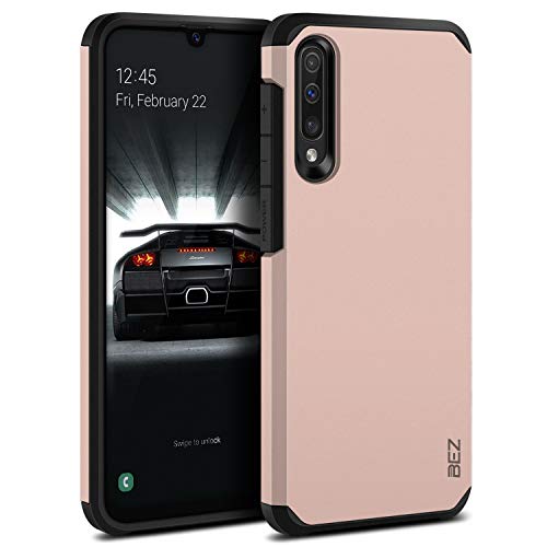 BEZ Samsung Galaxy A50 Hülle, Samsung A30s Hülle, Handyhülle Tasche Stoßfestes Kompatibel für Samsung A50 / A30s, [Heavy Duty Serie] Outdoor Dual Layer Armor Case Handy Schutzhülle Robuste, Rosa Gold von BEZ