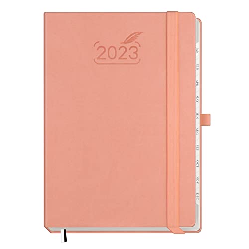 BEZEND Kalender 2023 Buchkalender A5 Hardcover [Rosa] Terminplaner 2023 Wochenplaner mit FSC®-Zertifiziertem 100 gsm Papier | Planer 2023 Terminkalender mit Monatliche Registerkarten von BEZEND
